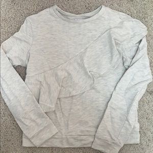 Ruffle long sleeve shirt/sweater.